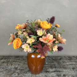 Kunstig Buket - Varm Solsikke