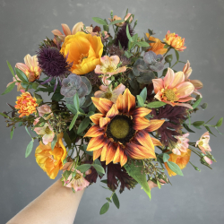 Kunstig Buket - Varm Solsikke