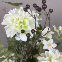 Kunstig Buket - Bomber af Hvide Dahlia