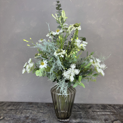 Kunstig Buket - Vild &amp; Hvid