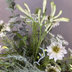 Kunstig Buket - Vild &amp; Hvid