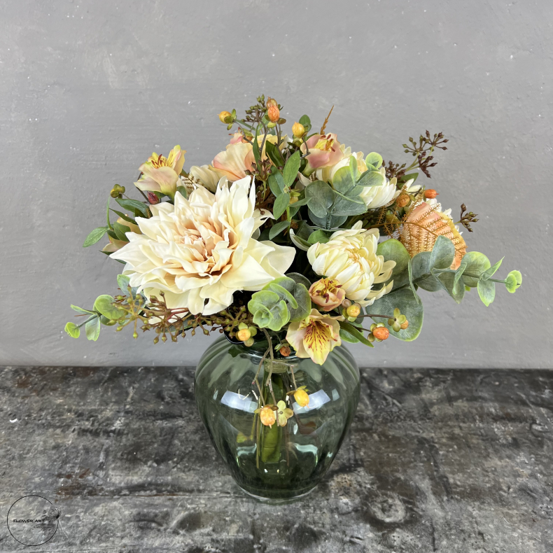 Kunstig Buket - Dahlia &amp; Br