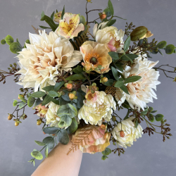 Kunstig Buket - Dahlia &amp; Br