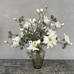 Kunstig Buket - Stjerne Magnolia &amp; L�rkegrene