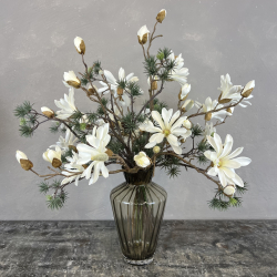 Kunstig Buket - Stjerne Magnolia &amp; L�rkegrene