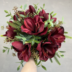 Kunstig Buket - Ren Amaryllis