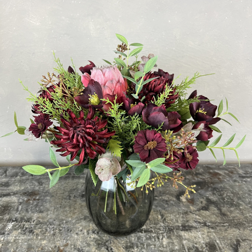 Kunstig Buket - Julet Protea