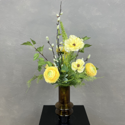 Kunstig Buket -  Gul Ranunkel Forr