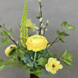 Kunstig Buket -  Gul Ranunkel Forr