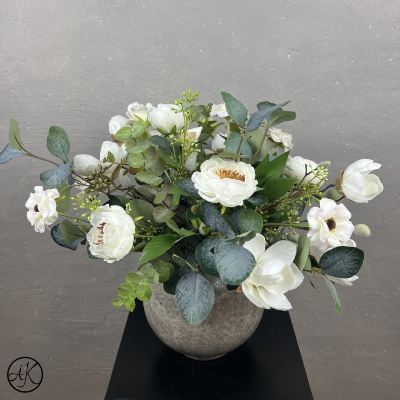 Kunstig Buket - Rustik Pon og Magnolia
