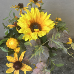 Kunstig Buket - Sensommer Solsikke