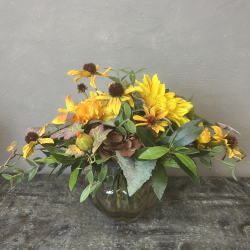 Kunstig Buket - Sensommer Solsikke