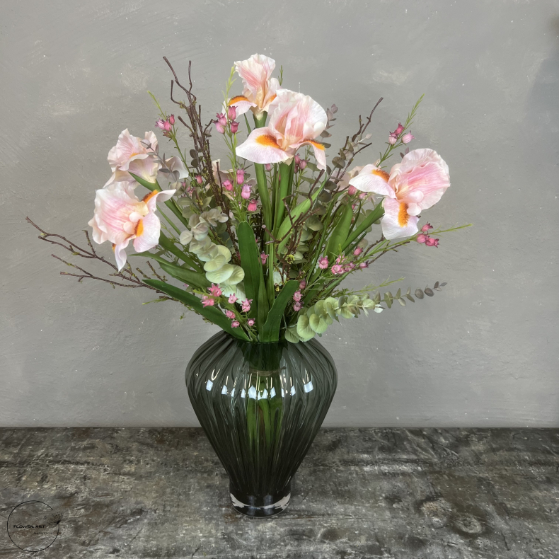 Kunstig Buket - Lyserd Iris