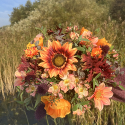 Kunstig Buket - Varm Solsikke