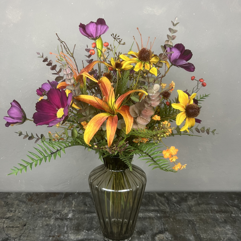 Kunstig Buket - Strlende Liljer (video buket)