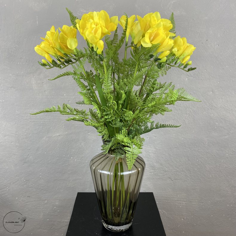 Kunstig Buket - Gul Fresia