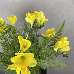 Kunstig Buket - Gul Fresia