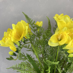 Kunstig Buket - Gul Fresia
